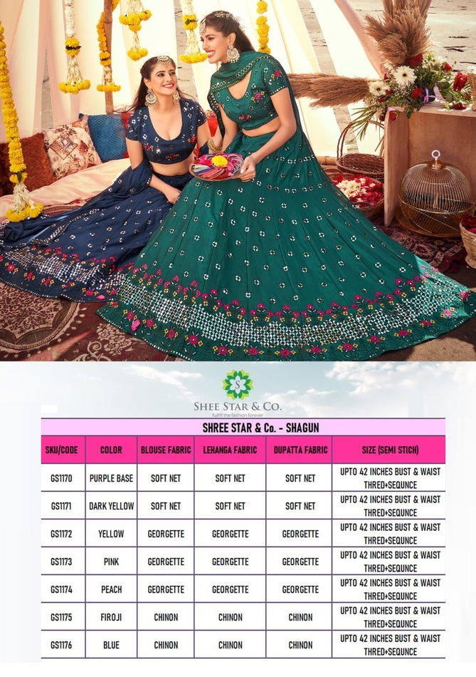 Shagun Shee Star Ethnic wear Net Wholesale Lehenga Choli Collection